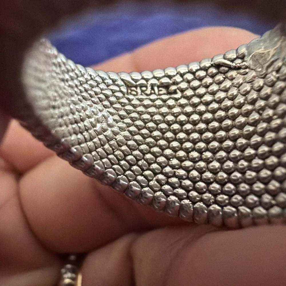 Vintage ISRAEL Sterling Silver Somerset Mesh Ring Size 7